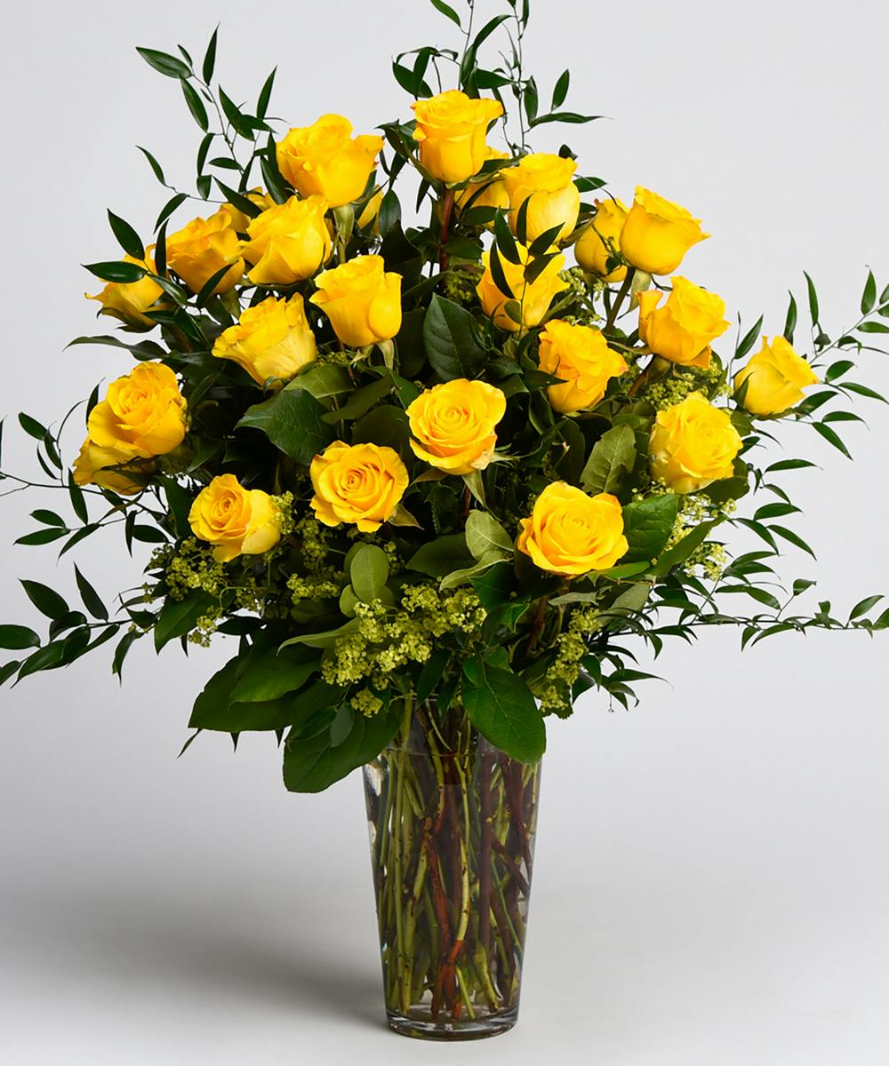 Dozen Yellow Roses Philadlephia Same Day Florist Robertson S Flowers